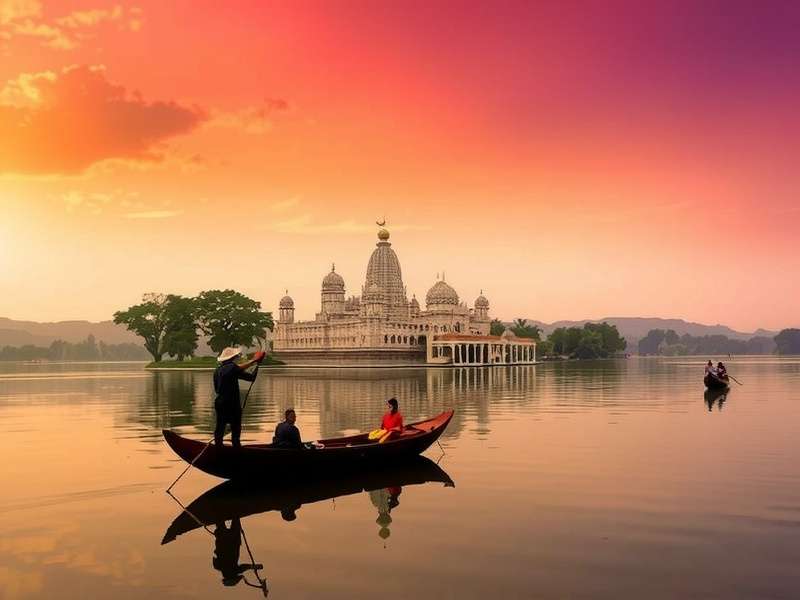 Kerala-specific temple in Eternal Temple Trek Eternal Temple Trek regional variations showcasing Kerala backwaters